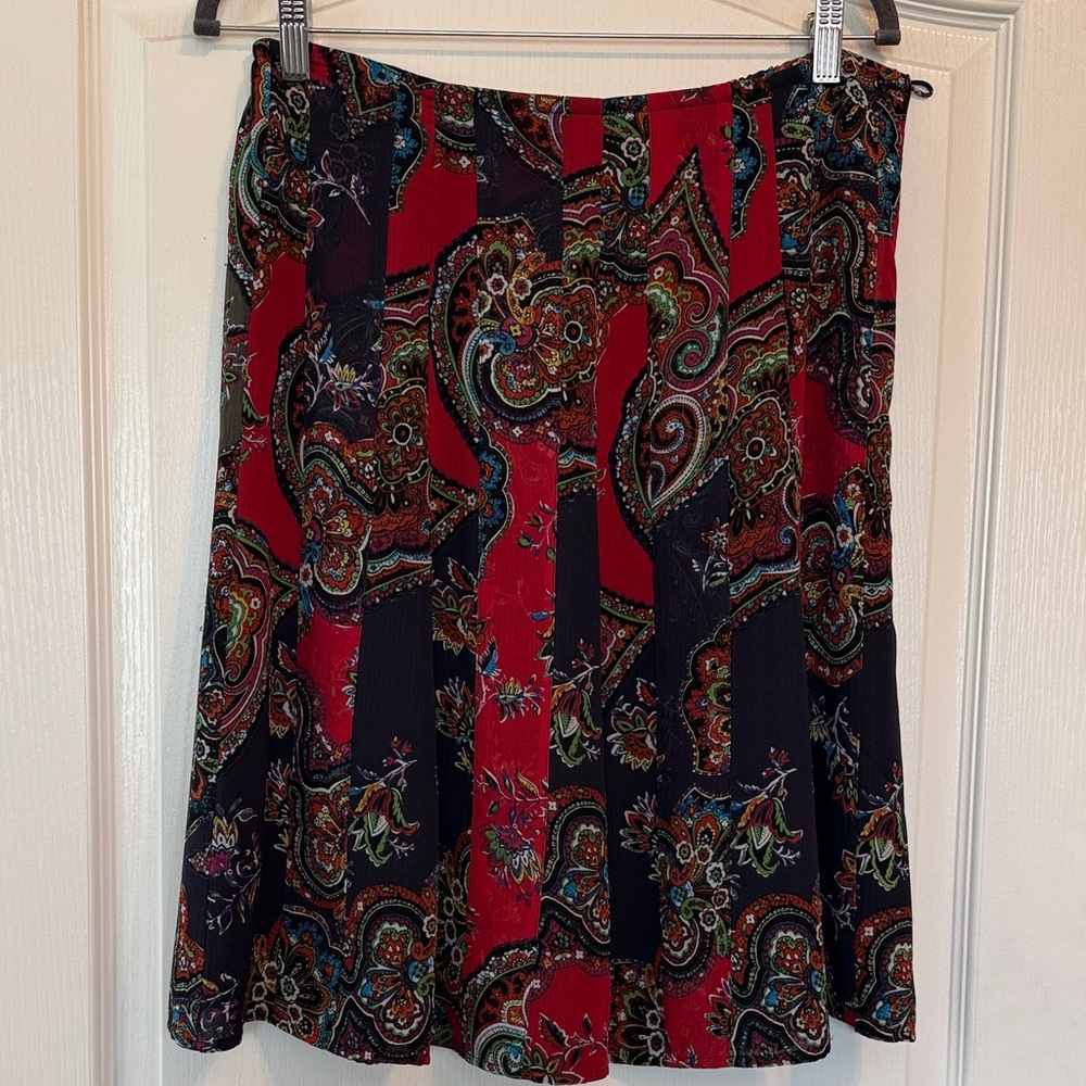 Paisley Patterned Women's Silk Skirt
